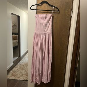 Zara pleated skirt light pink dress